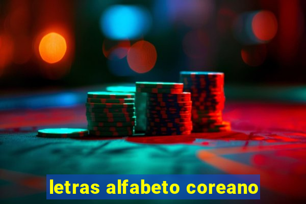 letras alfabeto coreano